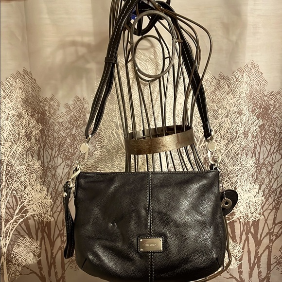Picard Black Leather Multi- Pocketed Crossbody/Wristlet From Germany - Picture 1 of 7